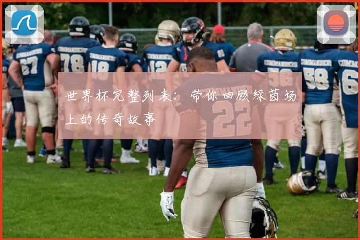 世界杯完整列表：带你回顾绿茵场上的传奇故事